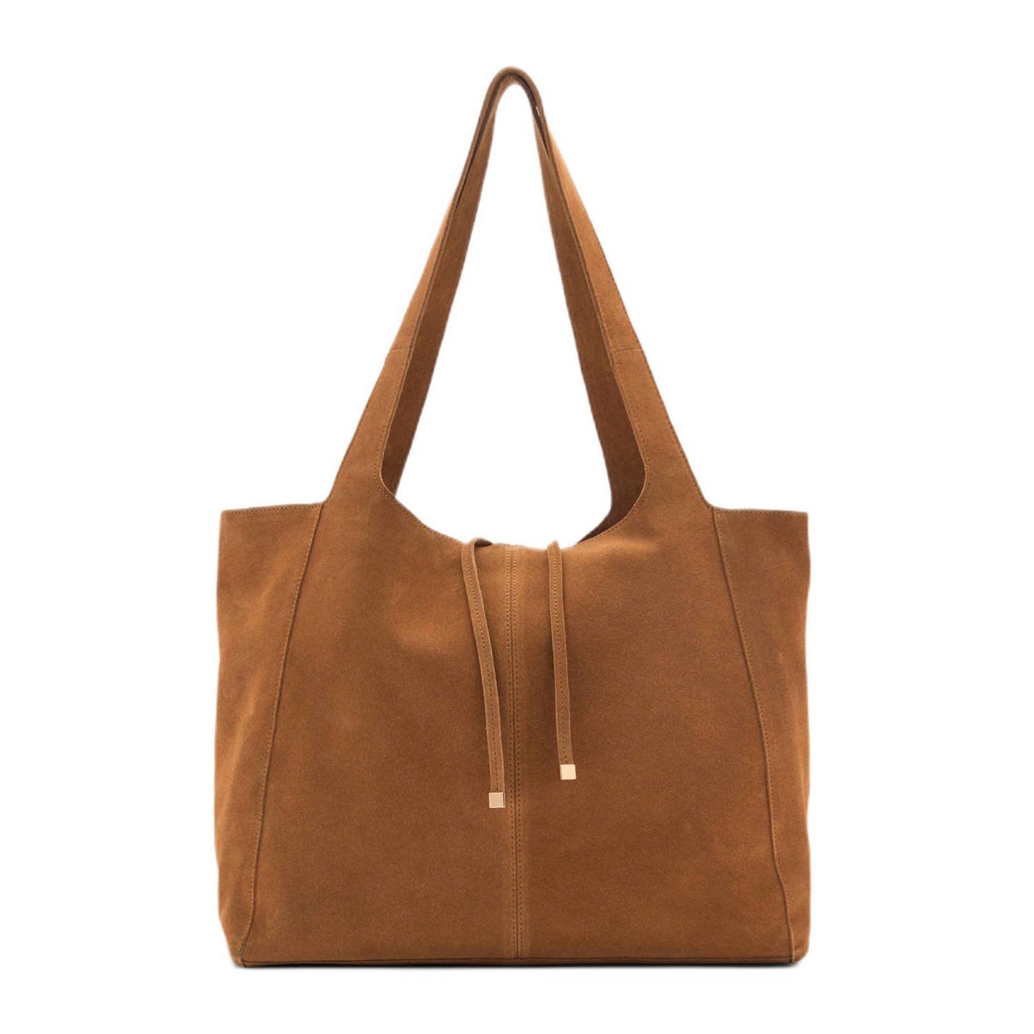 Mango suede shopper cognac