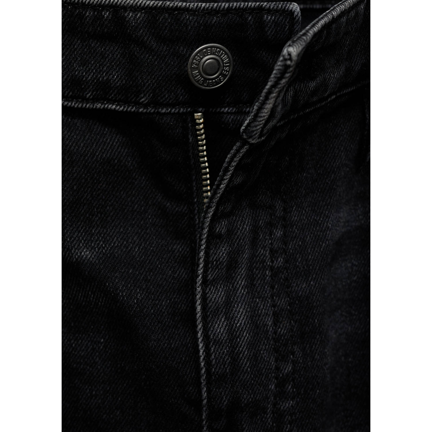 Mango high waist wide leg jeans black denim