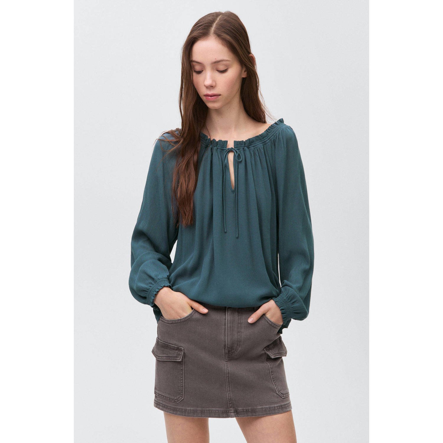 MANGO TEEN blousetop donkerblauw