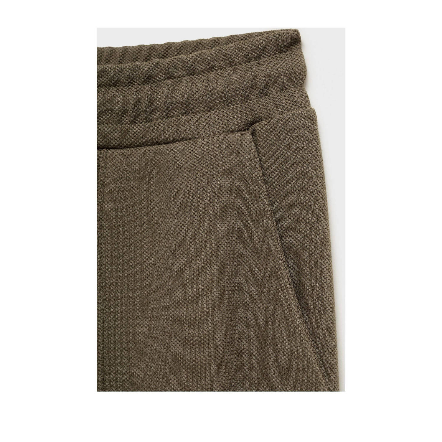 Mango wide leg regular waist broek kaki