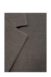 thumbnail: Grijsbruine dames Mango regular blazer van polyester met effen, lange mouwen, reverskraag en knoopsluiting