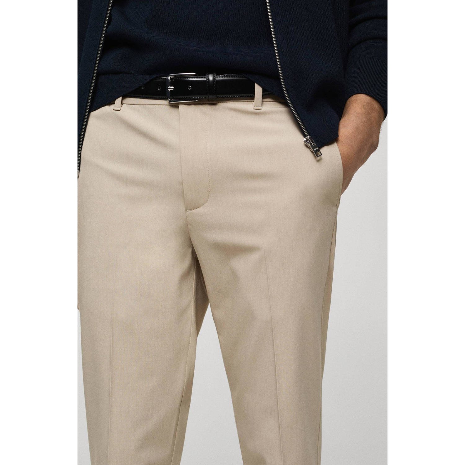 Mango Man regular pantalon beige