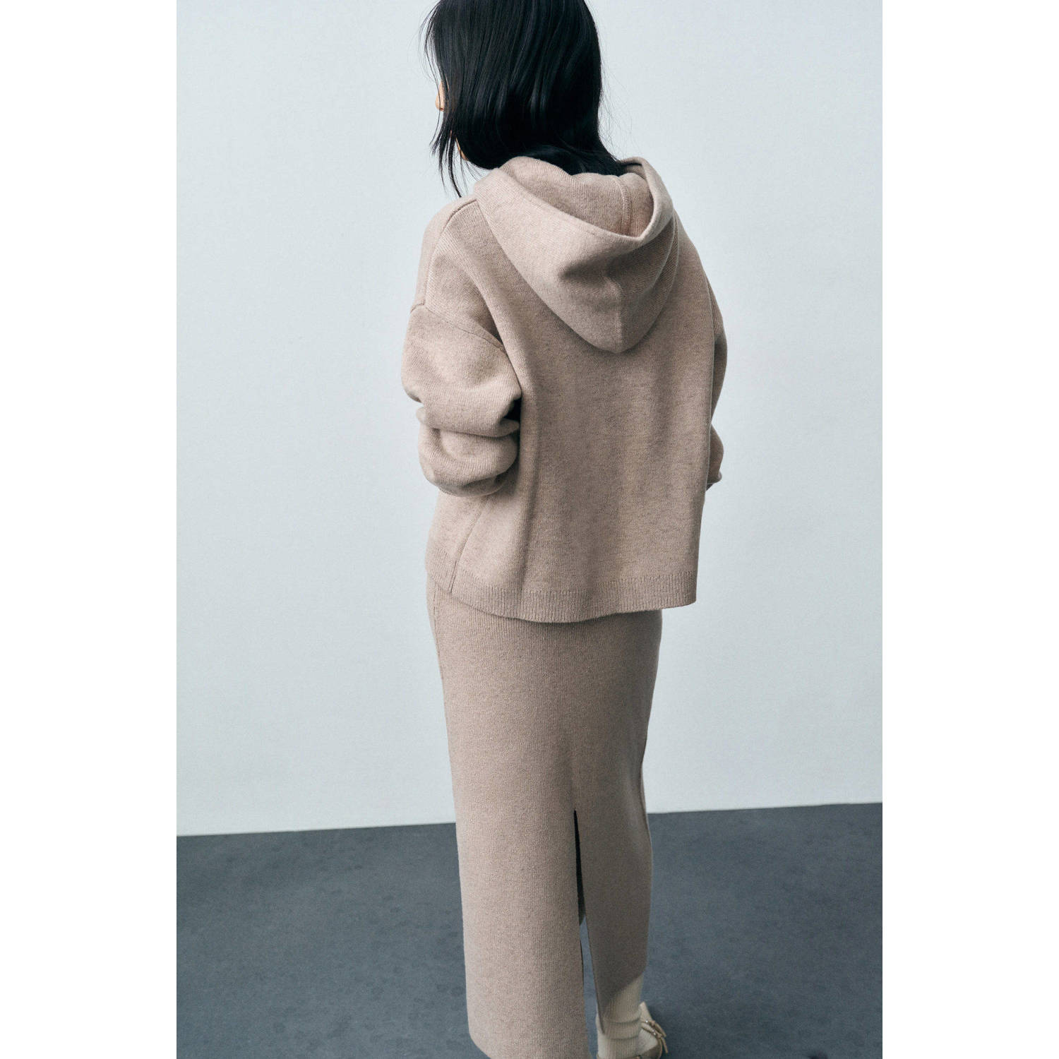 Mango hoodie beige