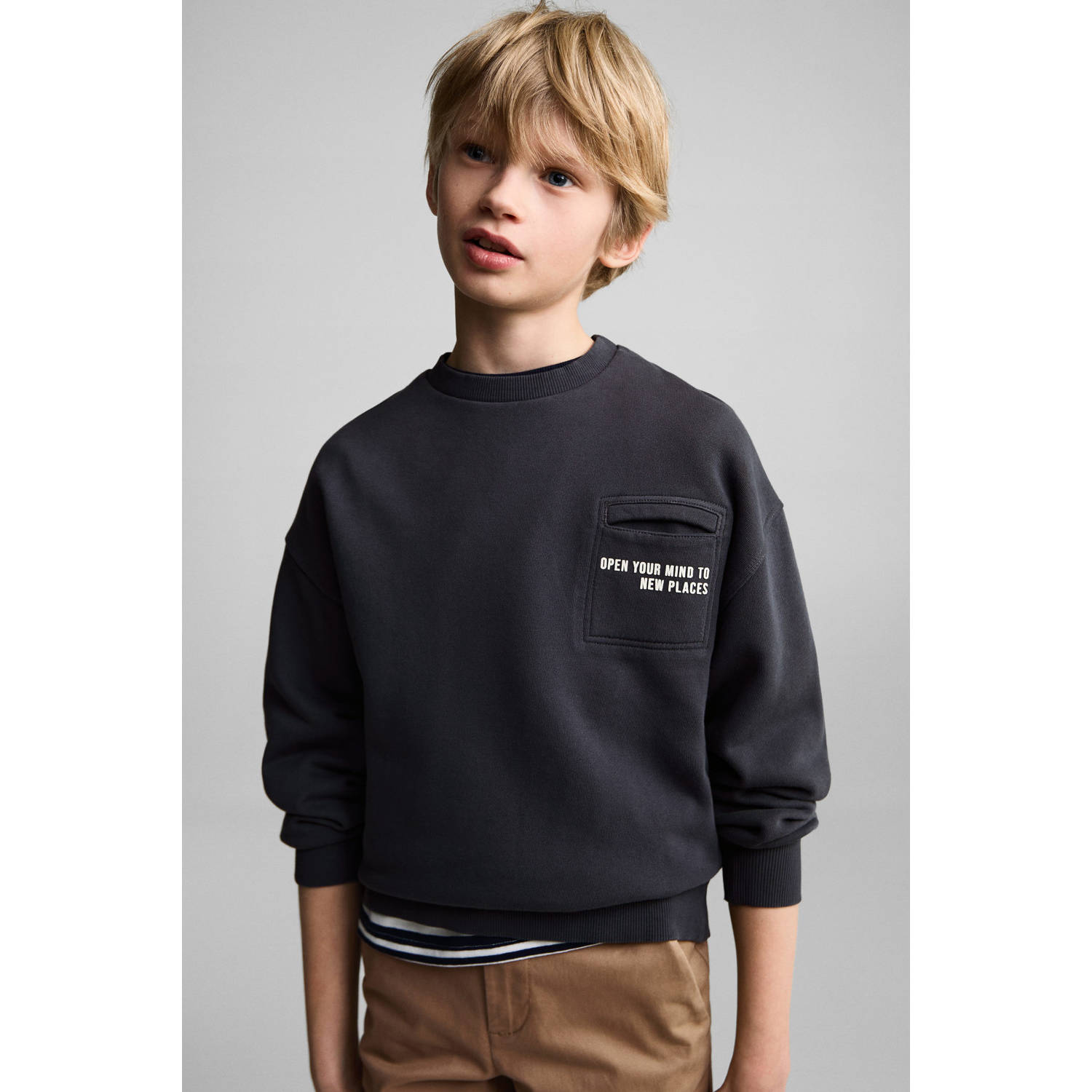 Mango Kids sweater antraciet