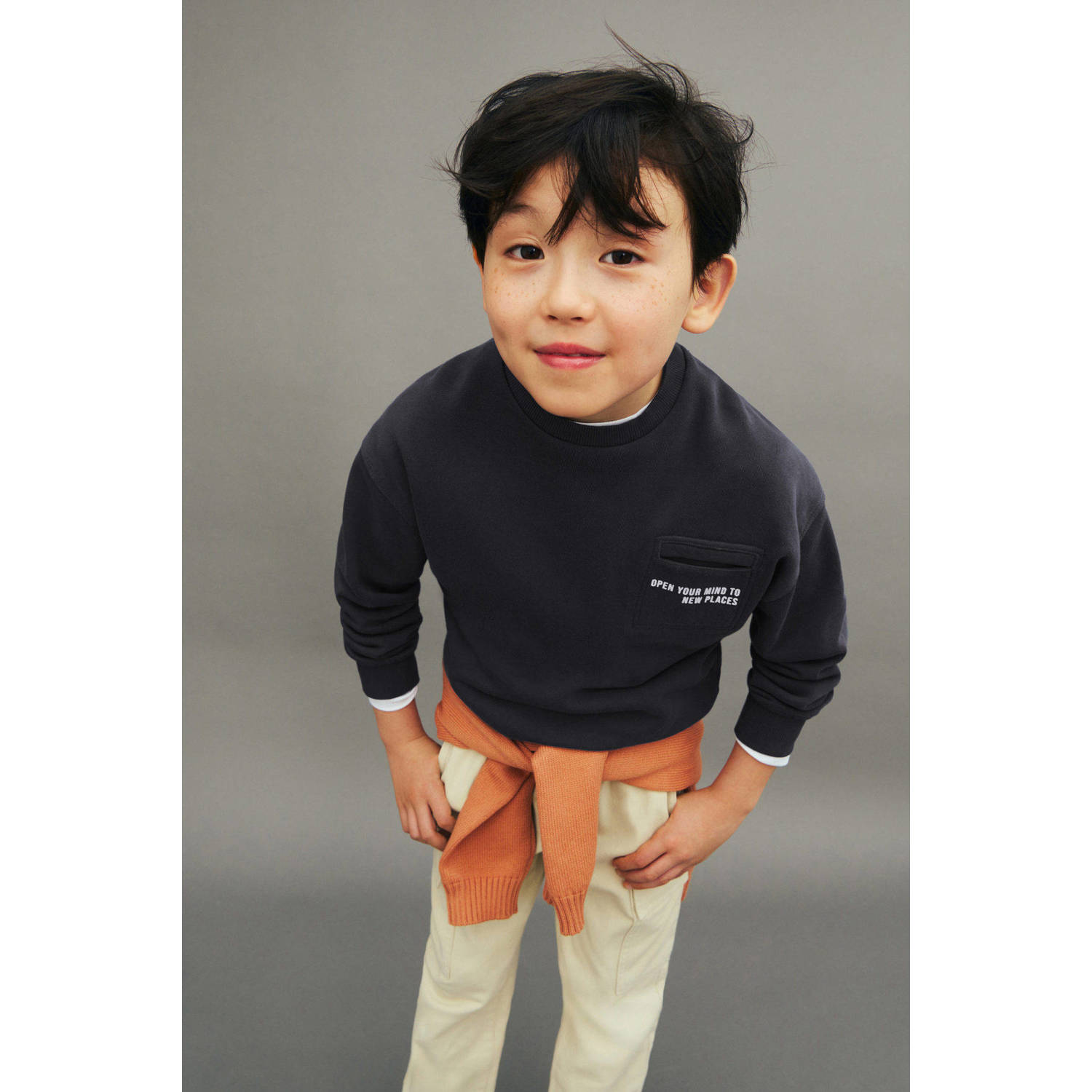 Mango Kids sweater antraciet