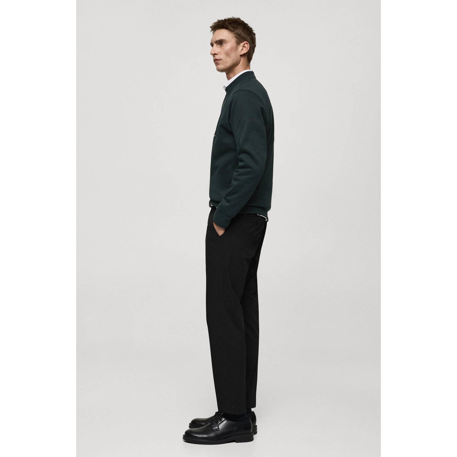 Mango Man regular pantalon zwart