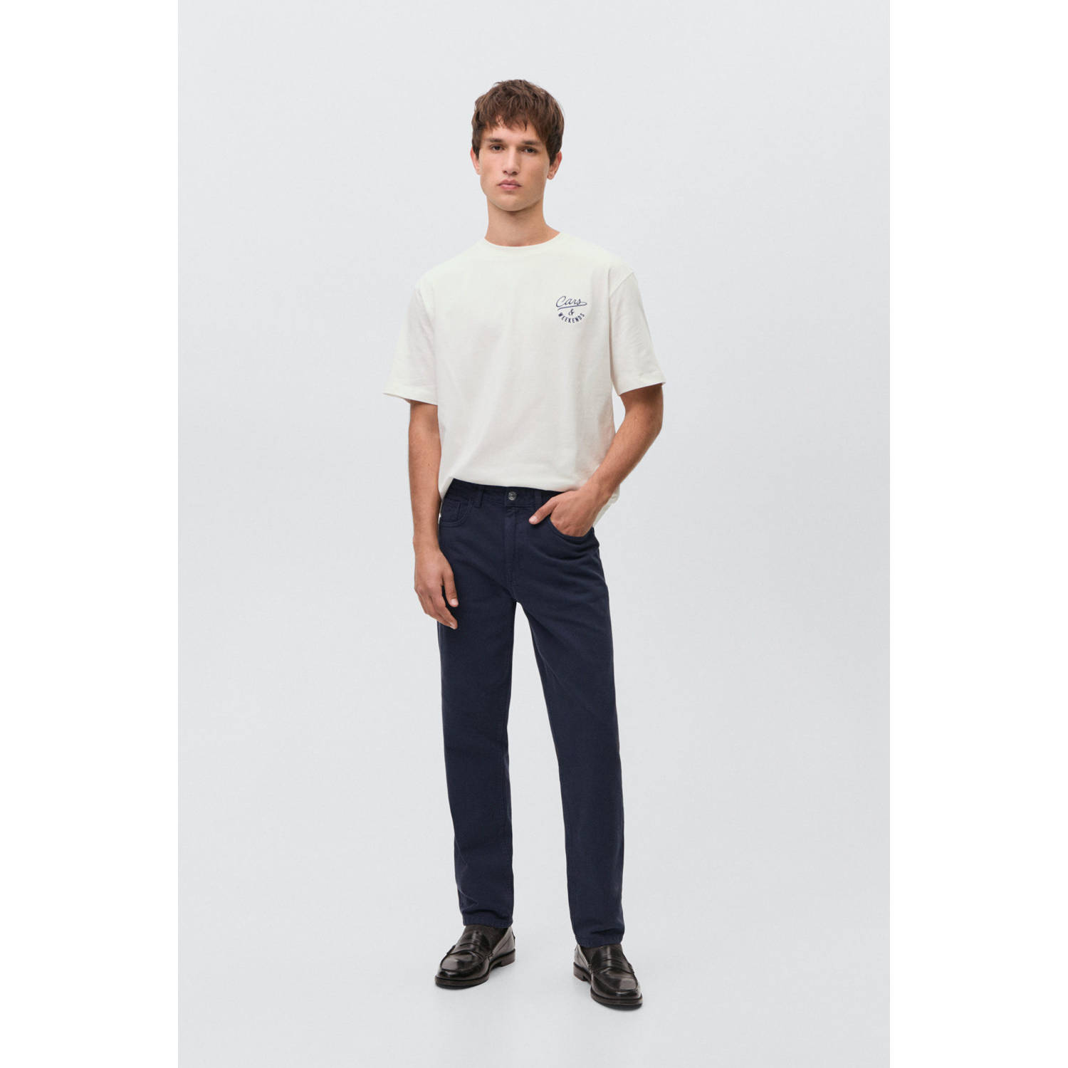 MANGO TEEN regular waist regular fit jeans marine