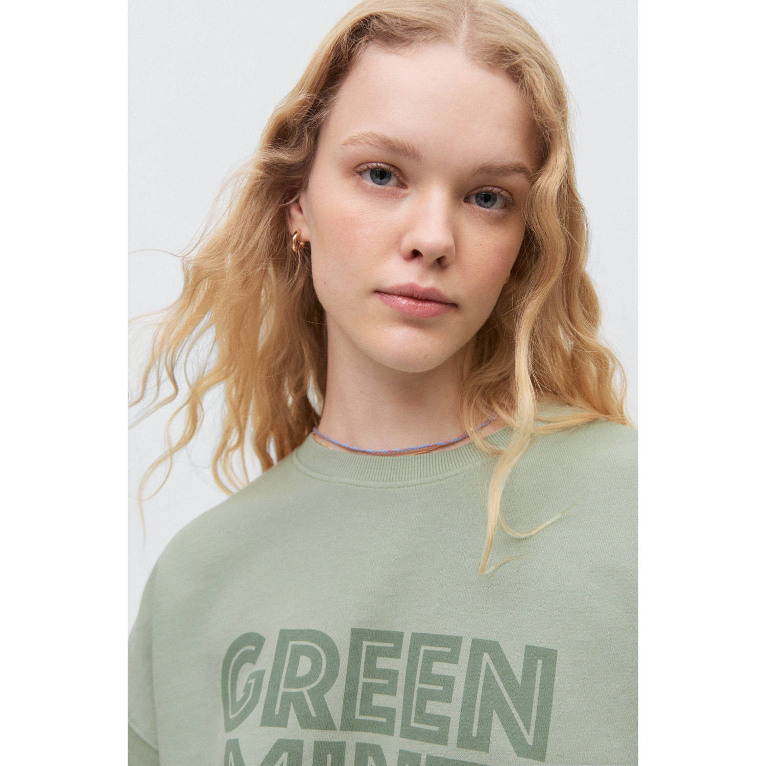 MANGO TEEN sweater lichtgroen