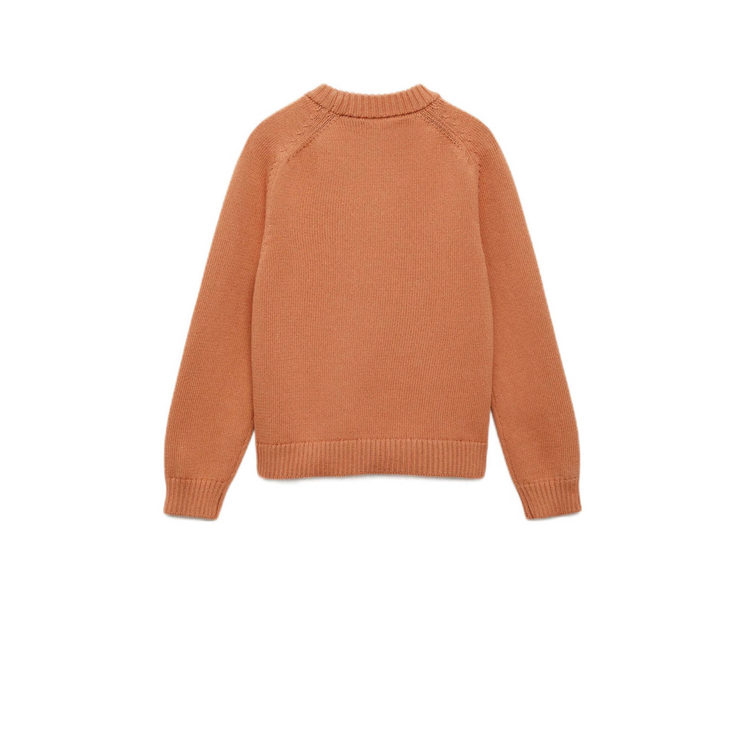 Mango Kids trui oranje gebreid