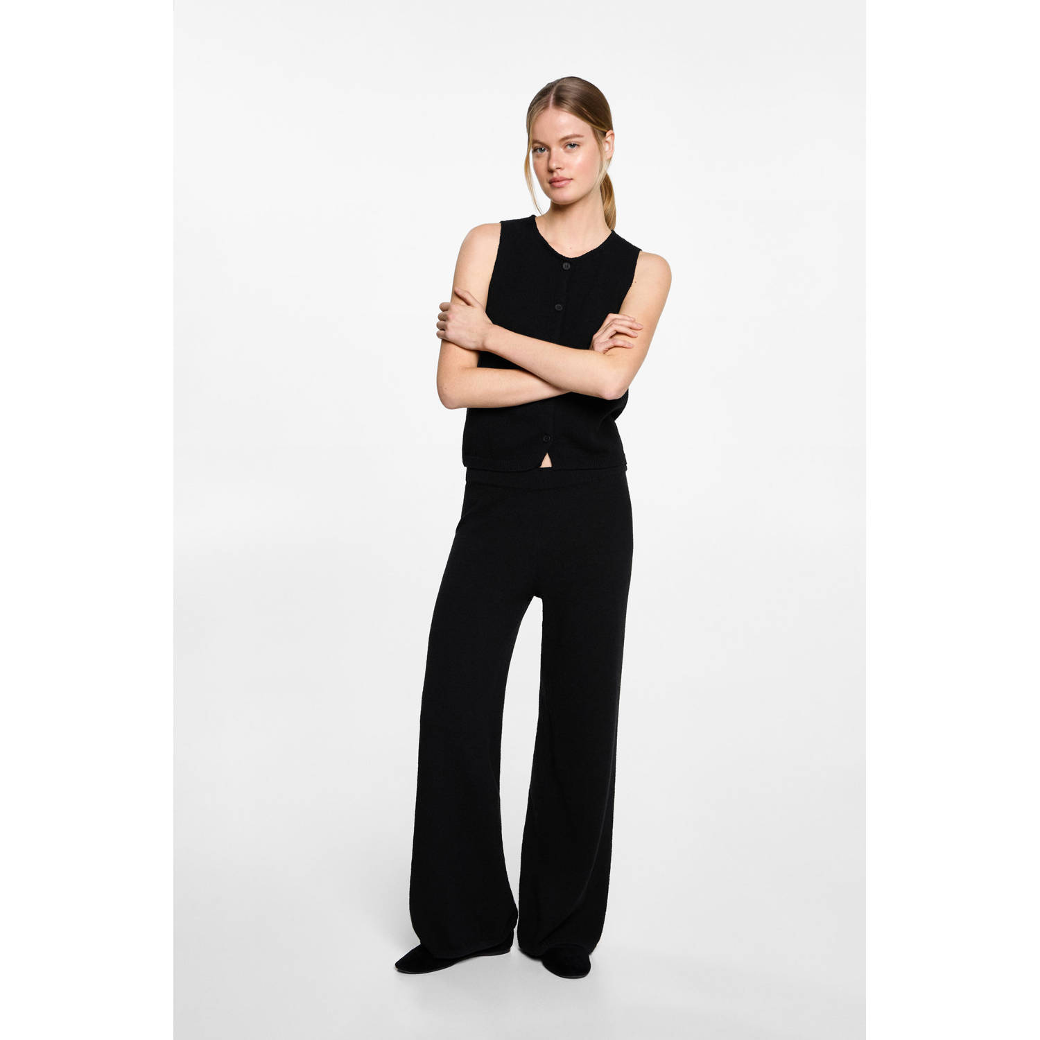 MANGO TEEN flared legging zwart