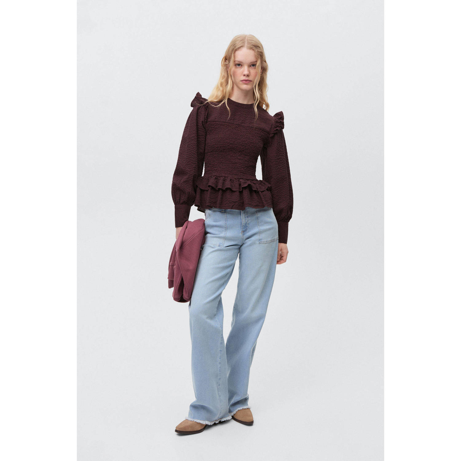 MANGO TEEN blousetop donkerrood