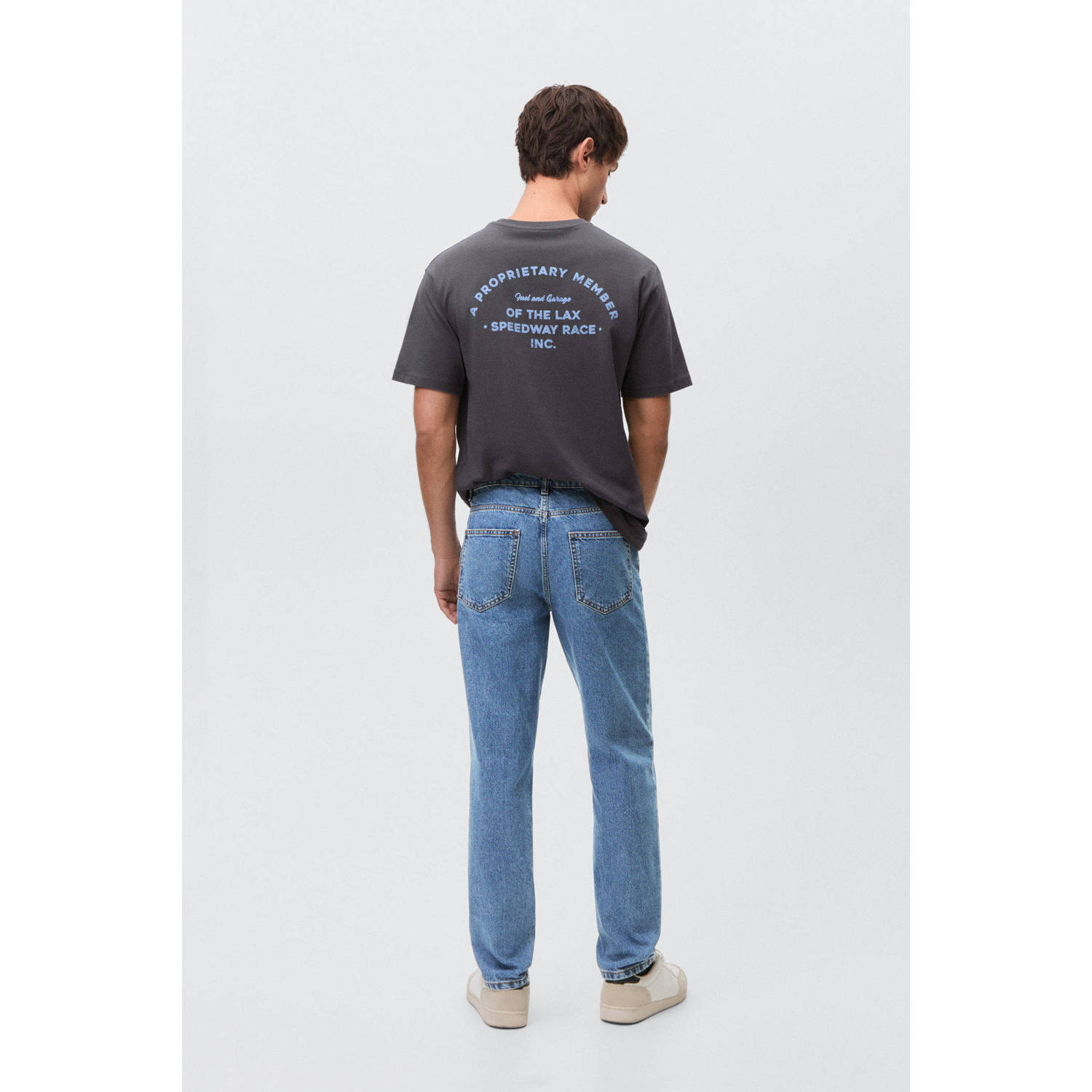 MANGO TEEN relaxed regular waist regular fit jeans medium blue denim