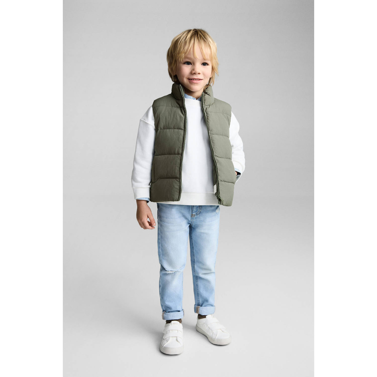 Mango Kids bodywarmer groen