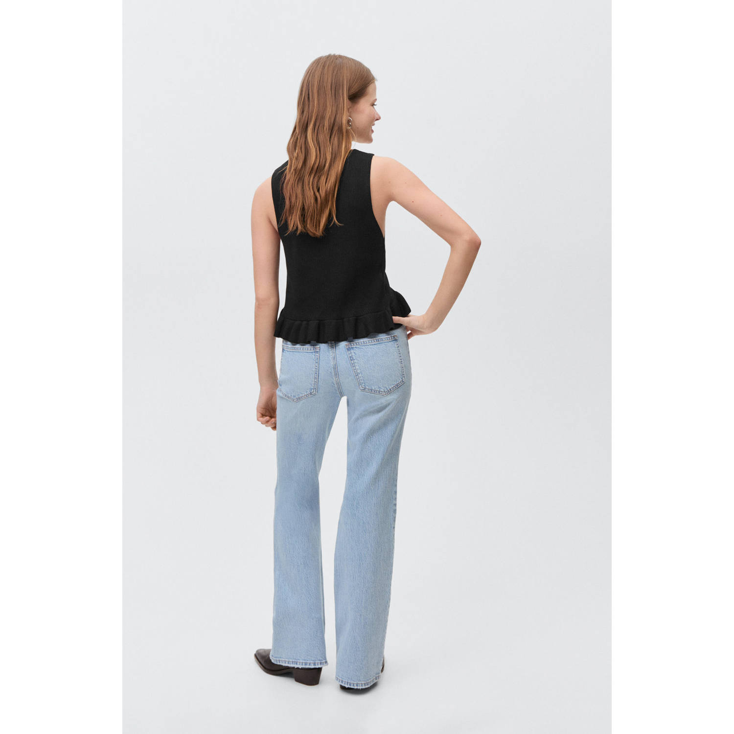 MANGO TEEN flared jeans light blue denim