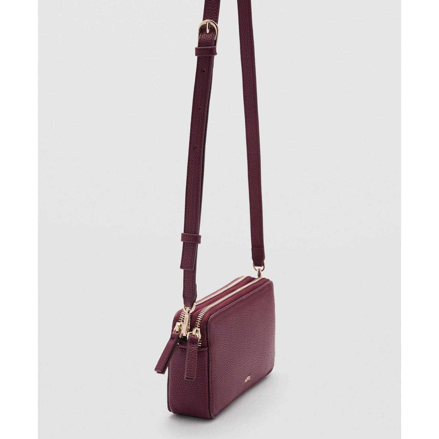 Mango crossbody tas donkerrood