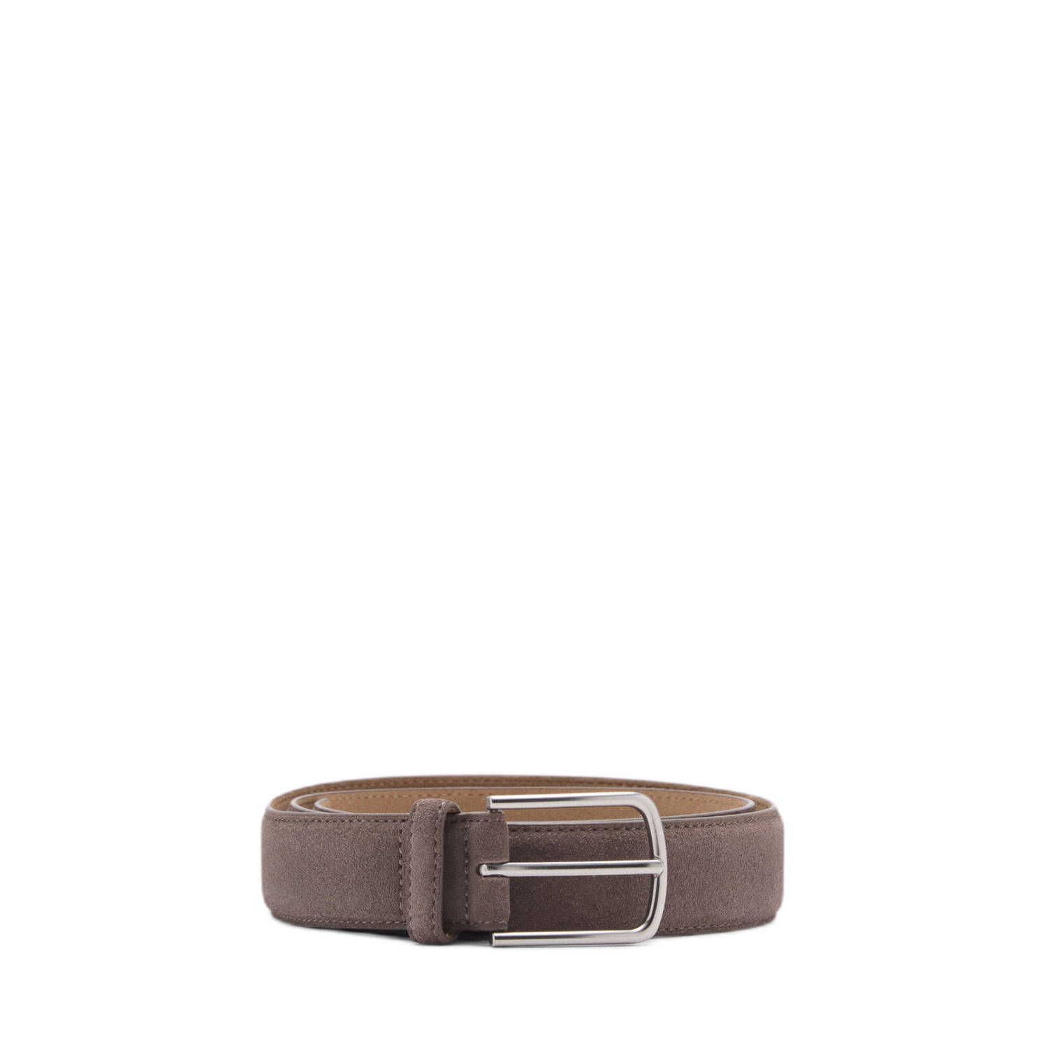 Mango Man suede riem lichtbruin
