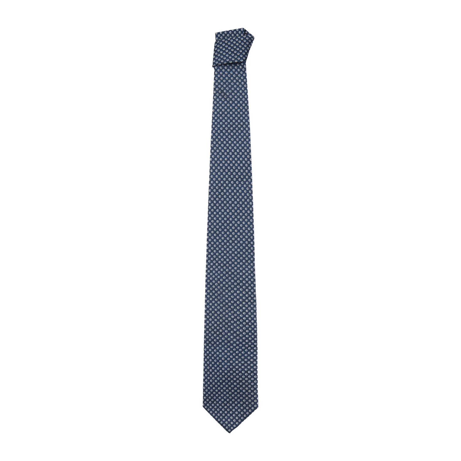 Mango Man stropdas met stippen blauw