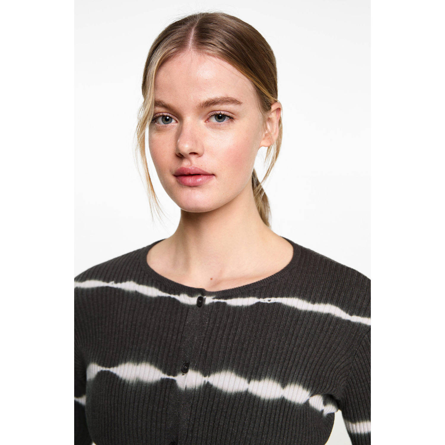 MANGO TEEN vest antraciet fijn gebreid