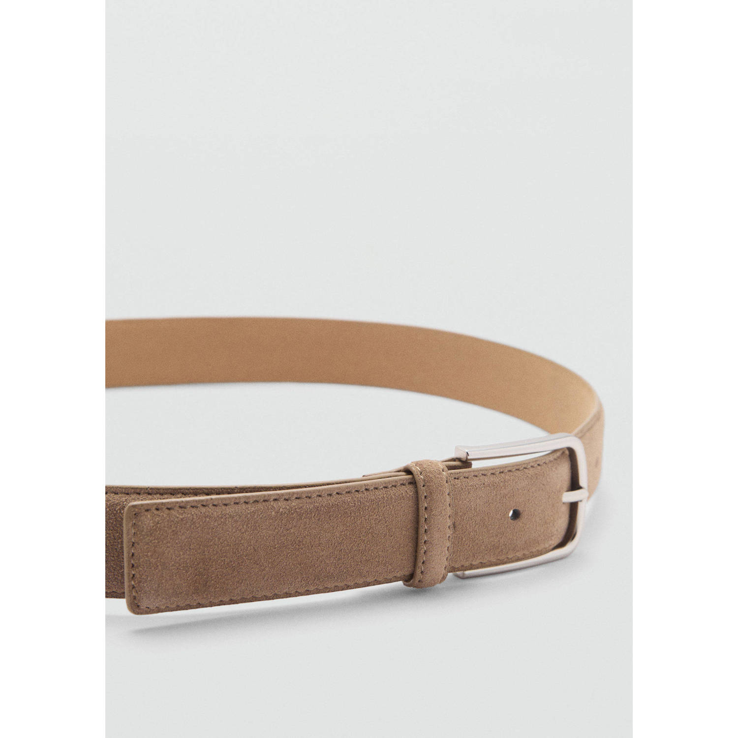 Mango Man suede riem beige