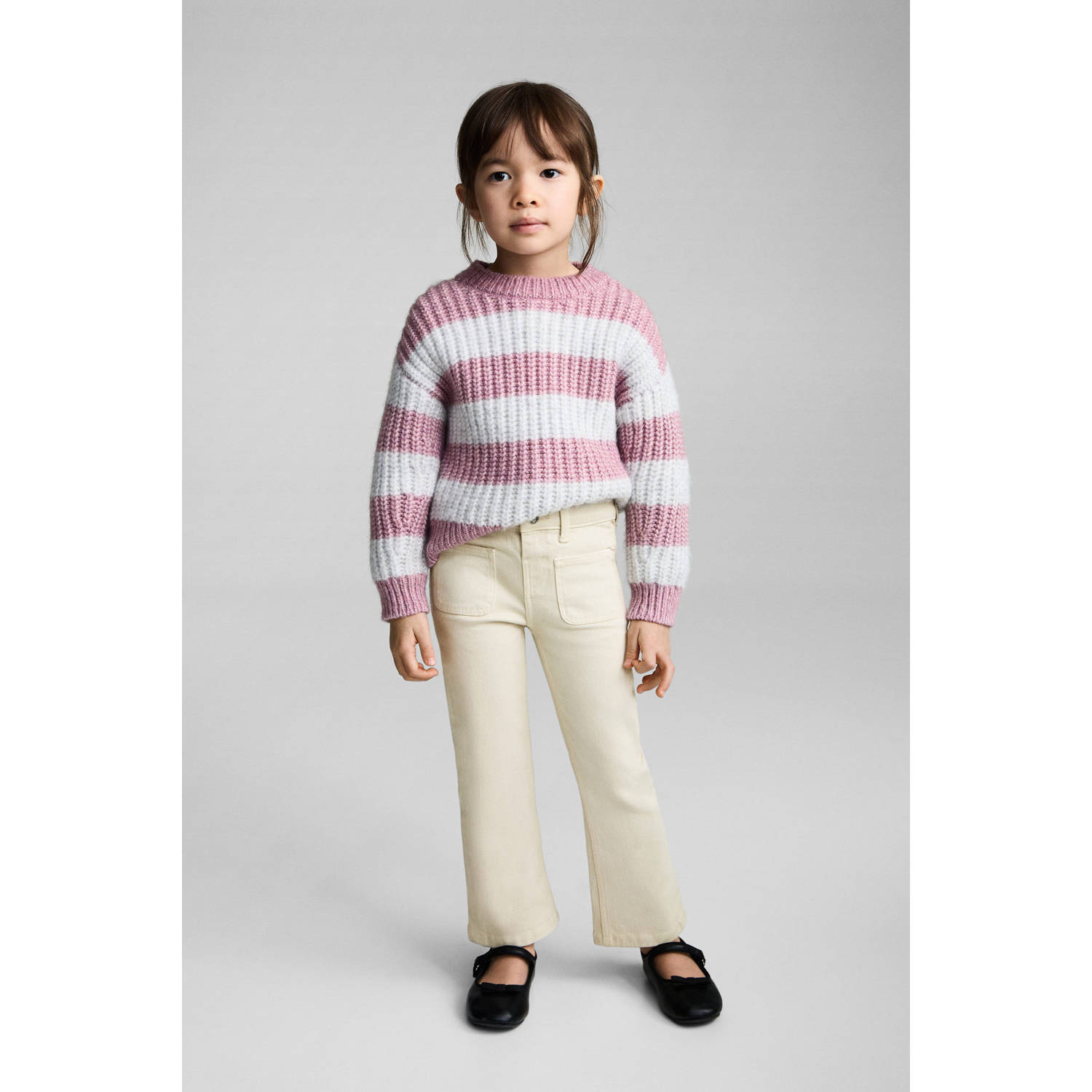 Mango Kids flared jeans lichtbruin