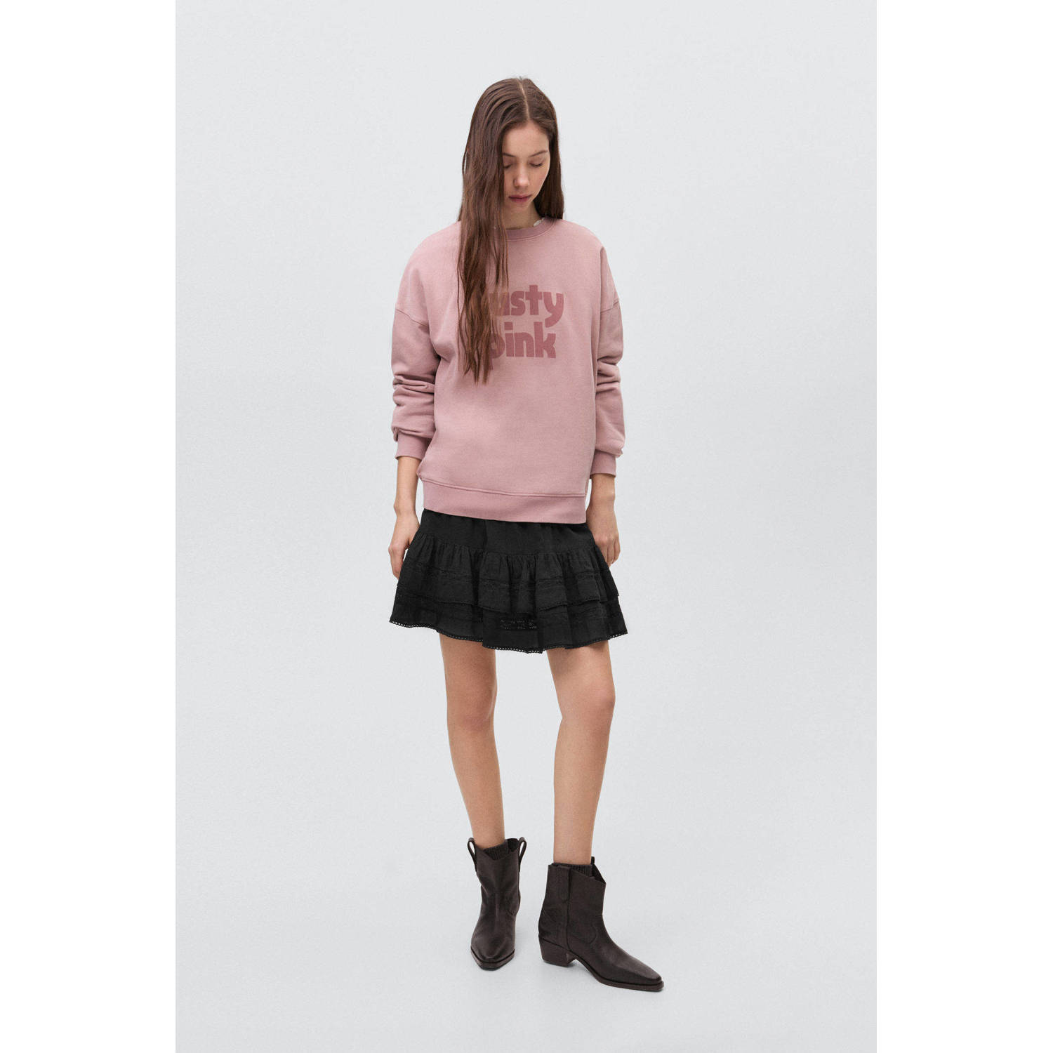 MANGO TEEN strokenrok antraciet