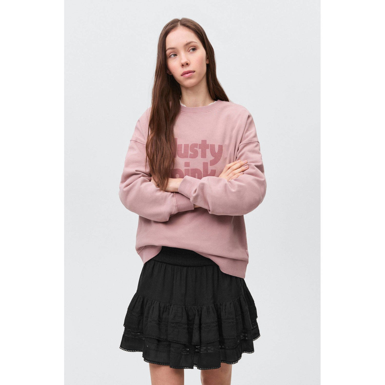MANGO TEEN strokenrok antraciet