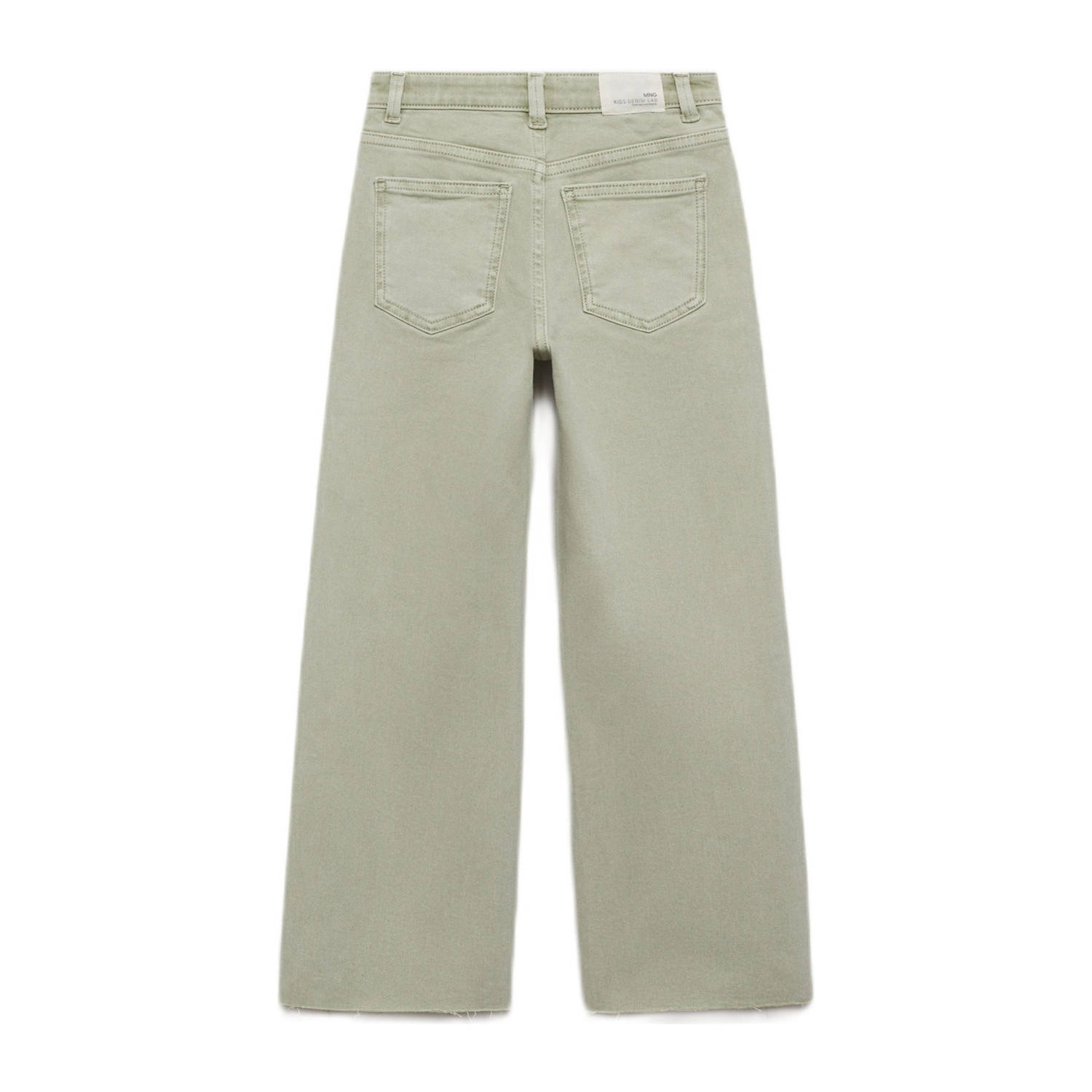 Mango Kids wide leg jeans lichtgroen