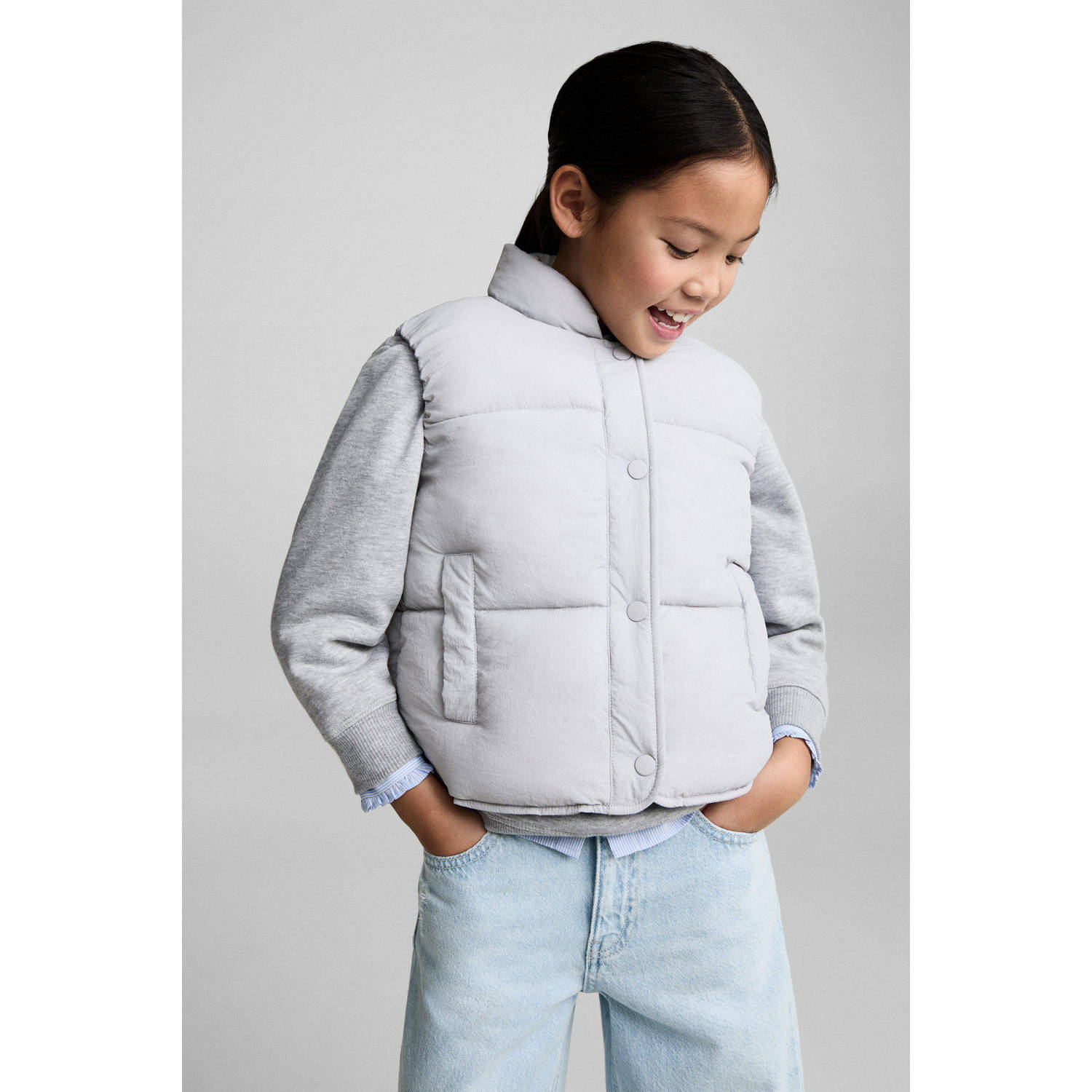 Mango Kids bodywarmer lichtblauw