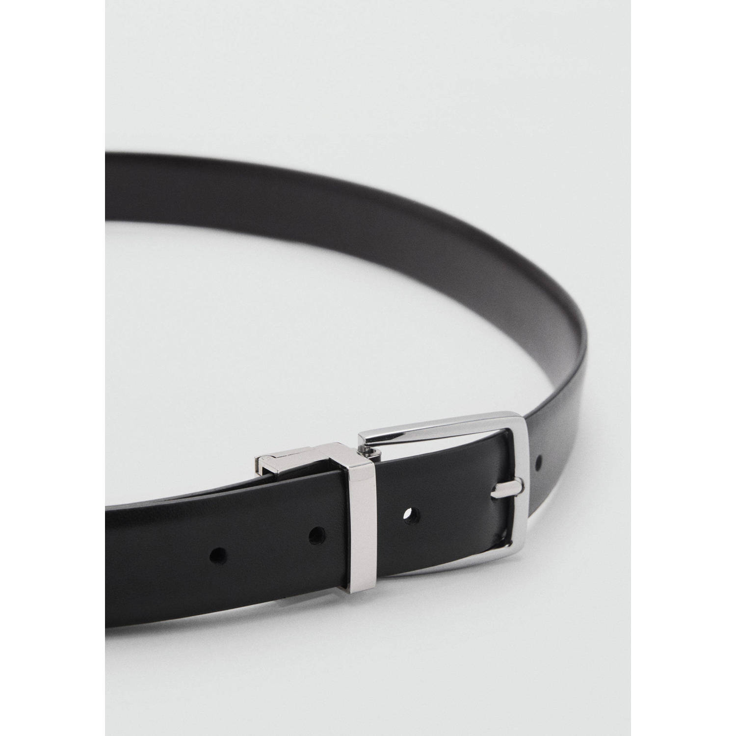 Mango Man leren riem zwart