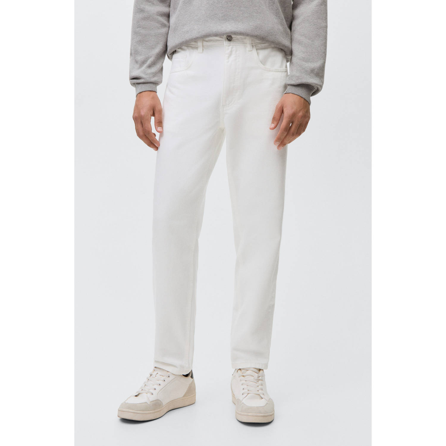 MANGO TEEN regular waist regular fit jeans wit