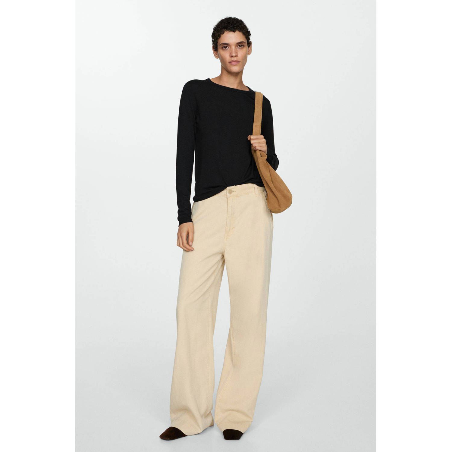 Mango pullover zwart