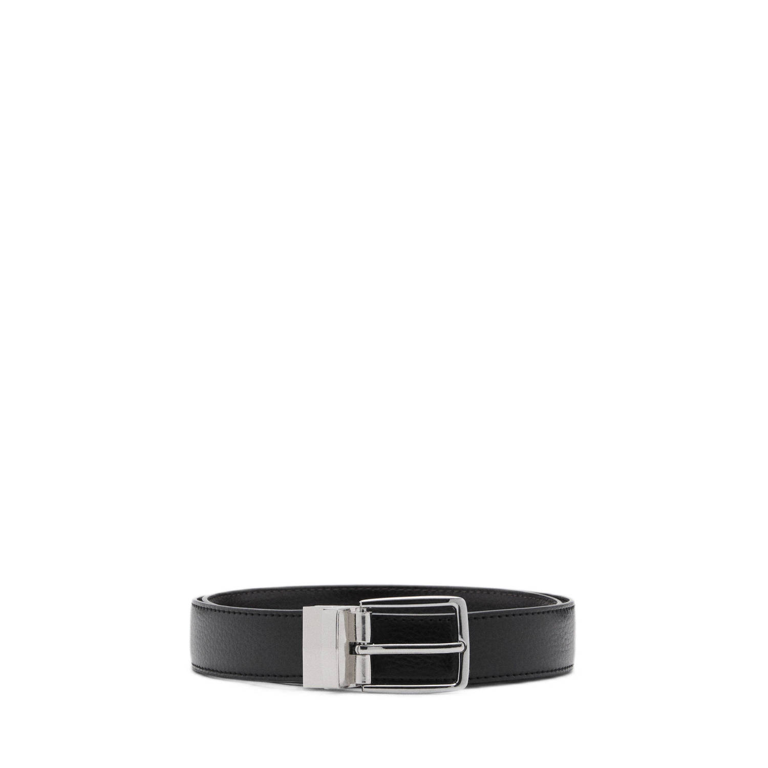 Mango Man leren riem zwart