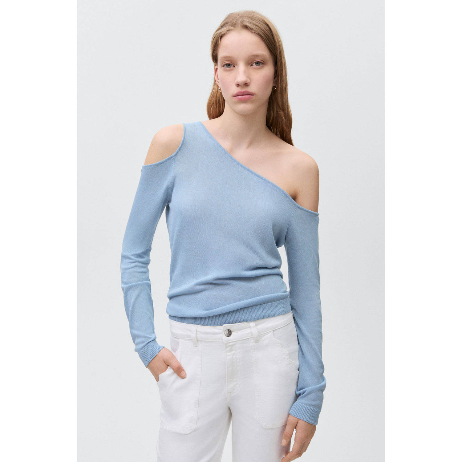 MANGO TEEN rechtvallend low waist wit
