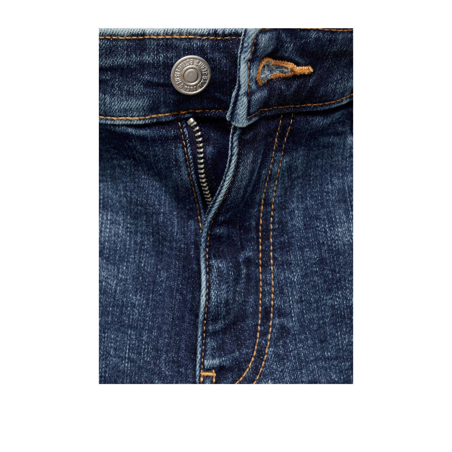 Mango regular waist flared jeans dark blue denim