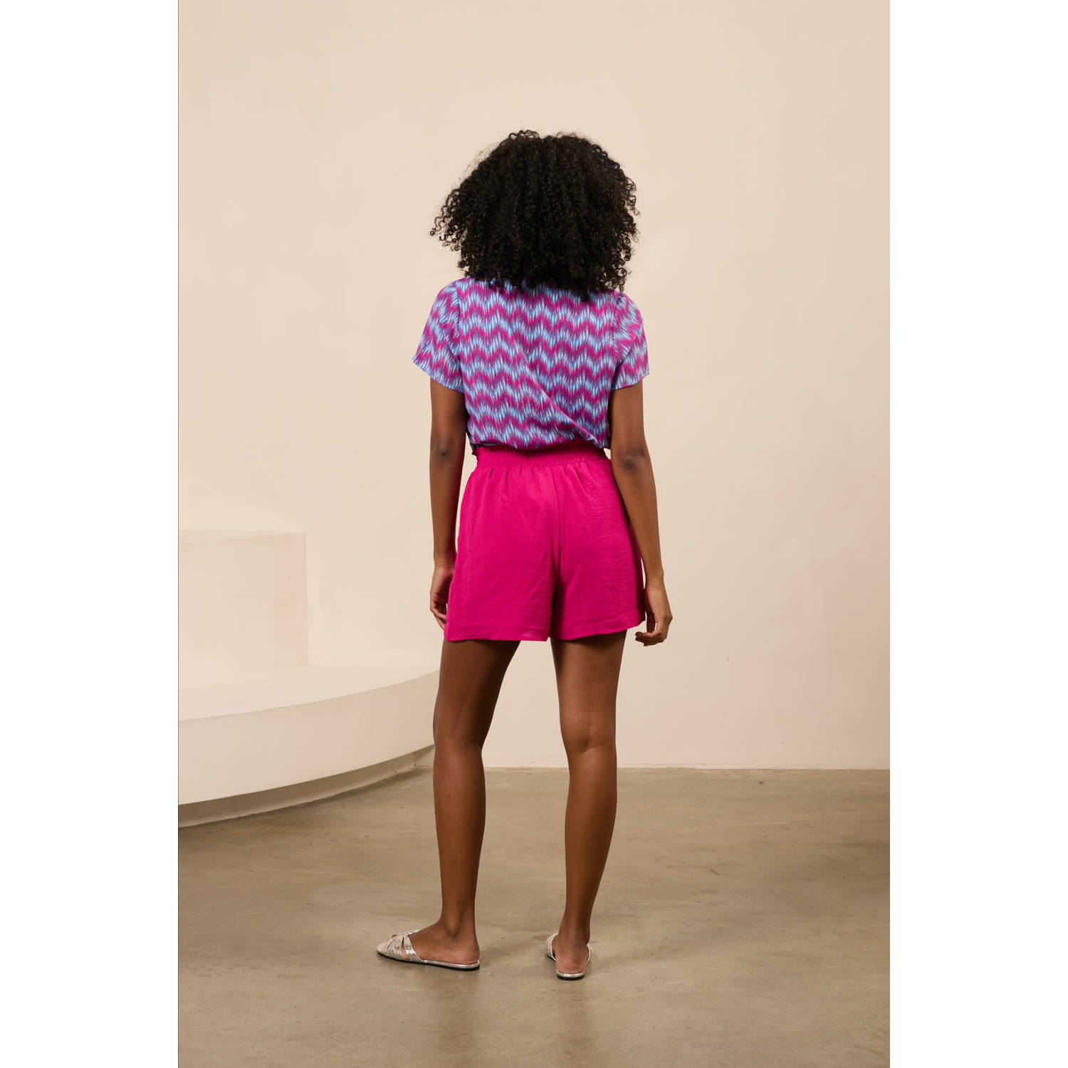 Lofty Manner wide leg high waist casual short violet