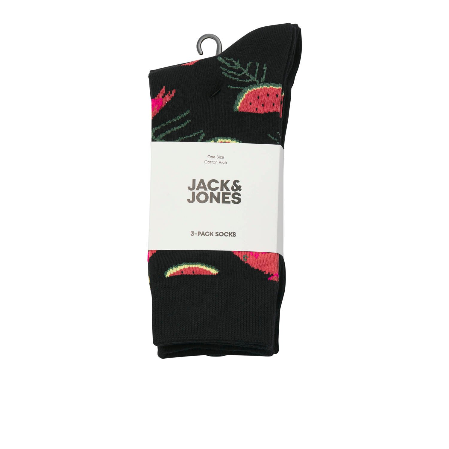 JACK & JONES sokken JACFLAMINGO set van 3 zwart