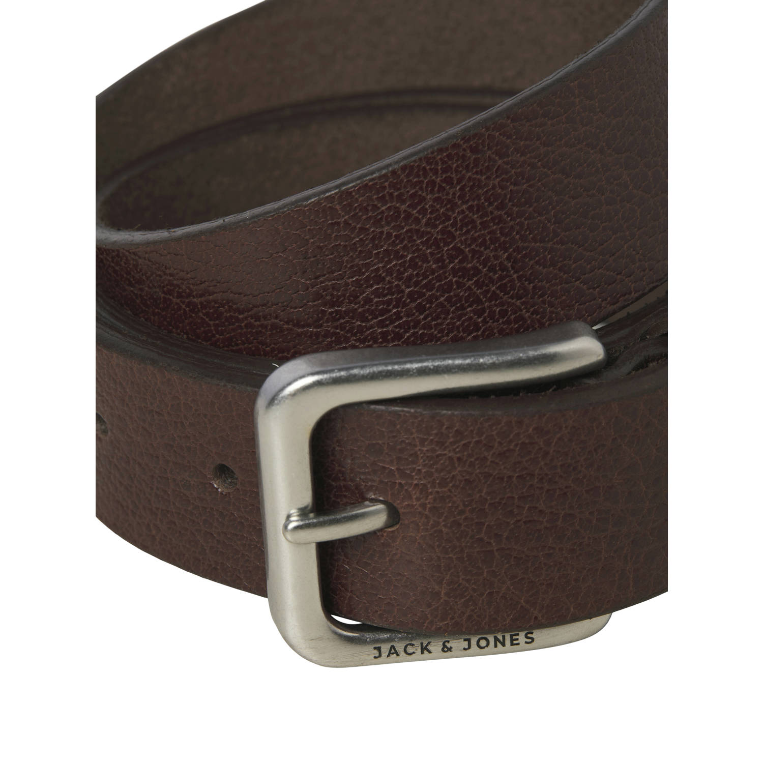 JACK & JONES leren riem JACRAVE donkerbruin