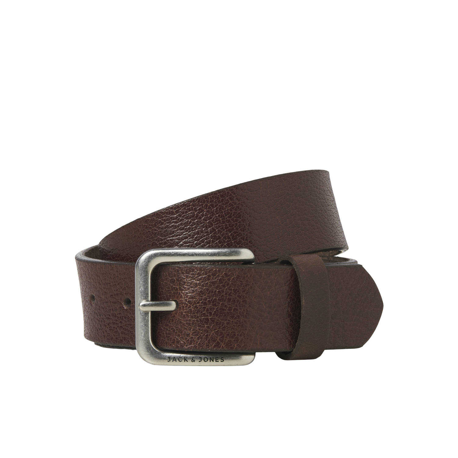 JACK & JONES leren riem JACRAVE donkerbruin