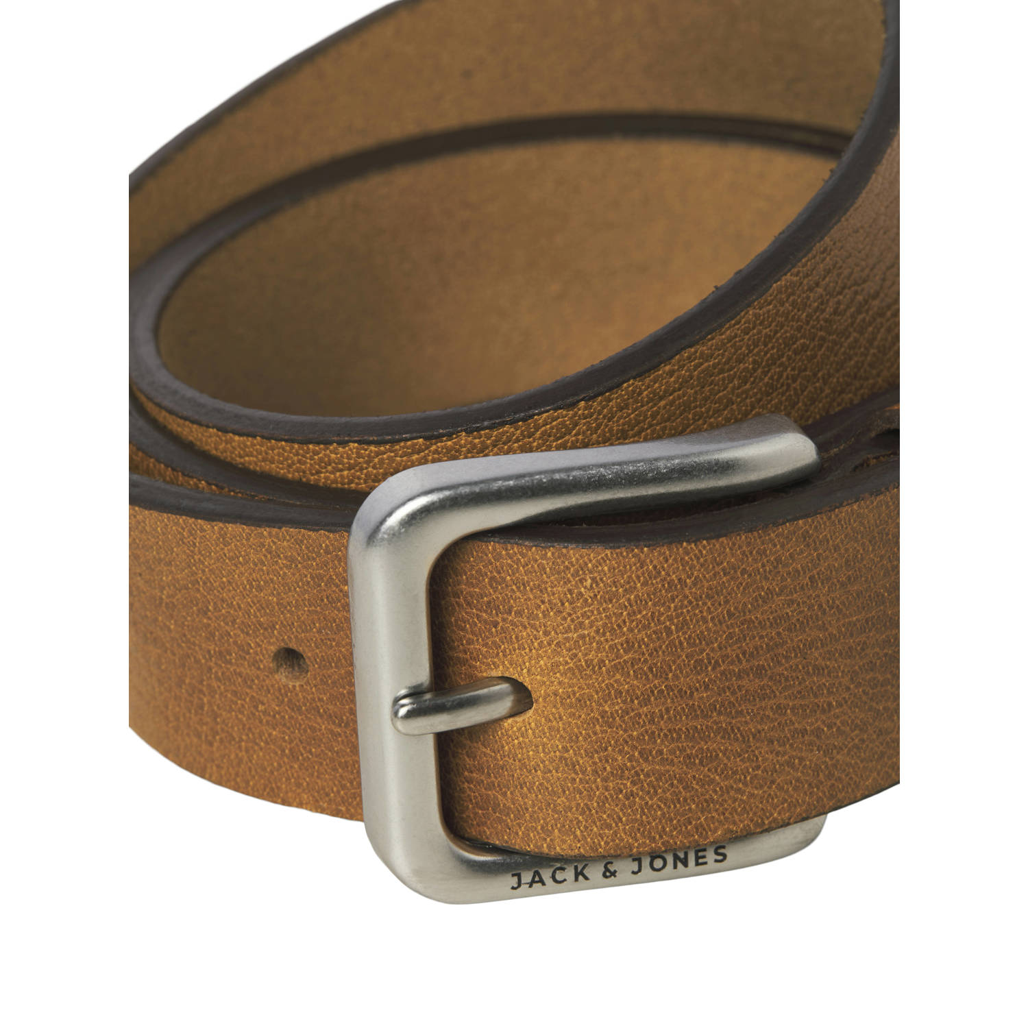 JACK & JONES leren riem JACRAVE cognac