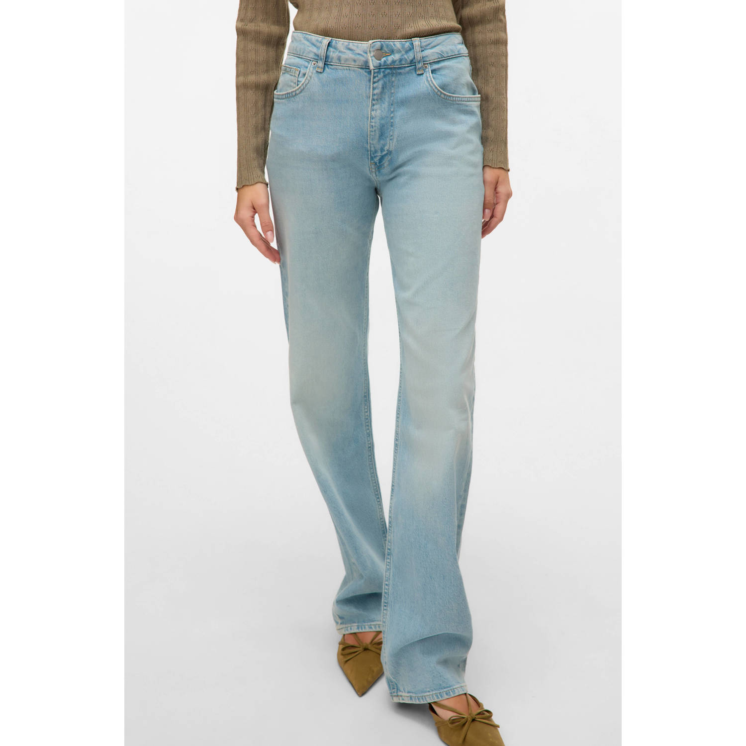 AWARE high waist light blue denim