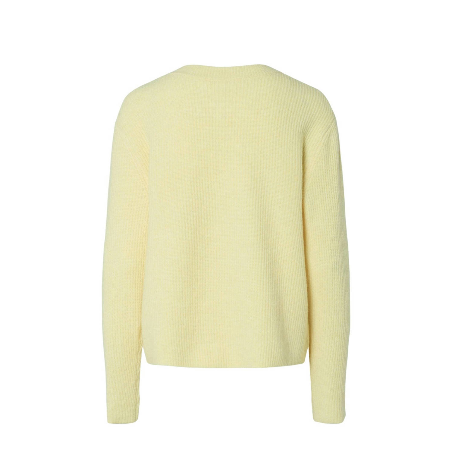 PIECES gebreid vest geel