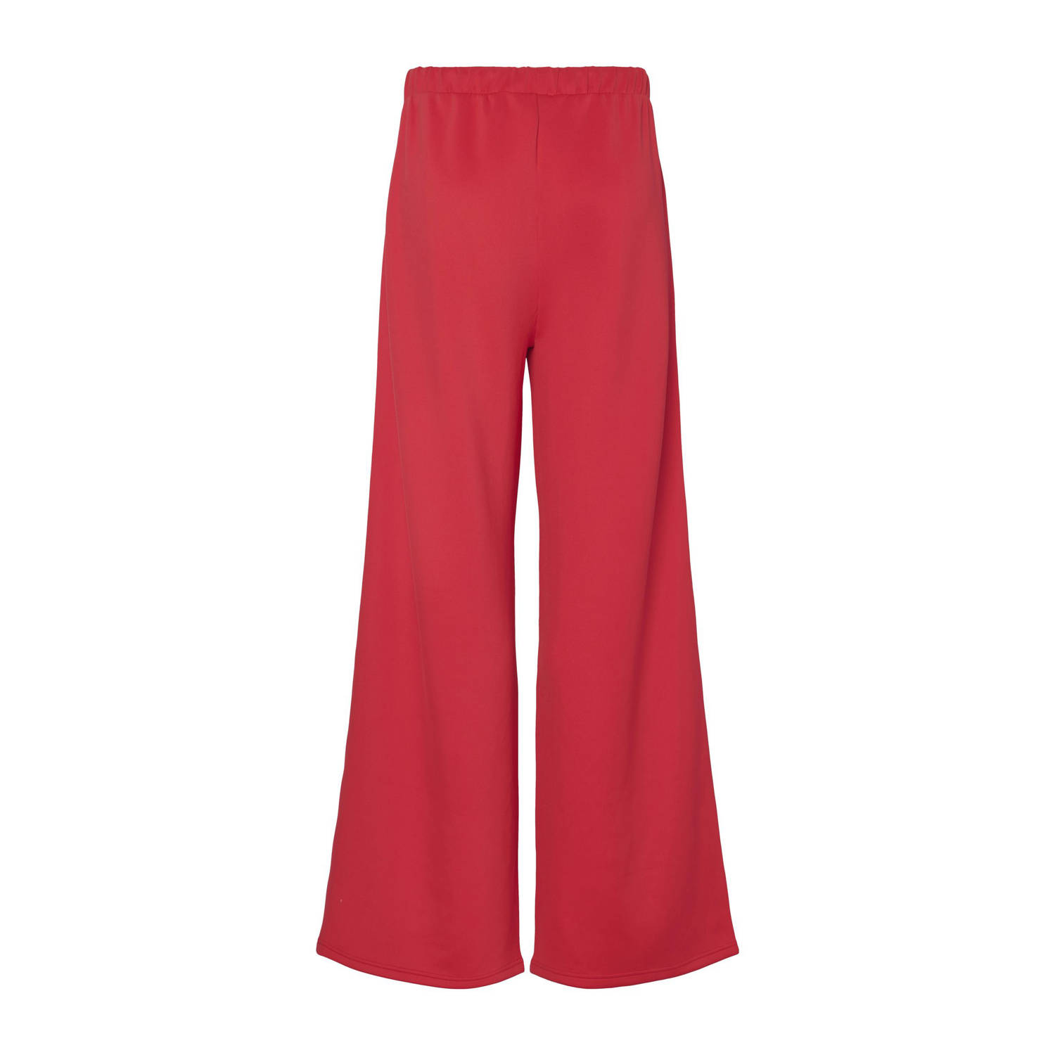 PIECES wide leg regular waist broek rood