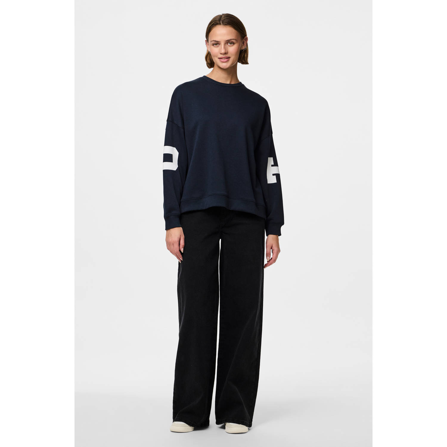 PIECES sweater donkerblauw