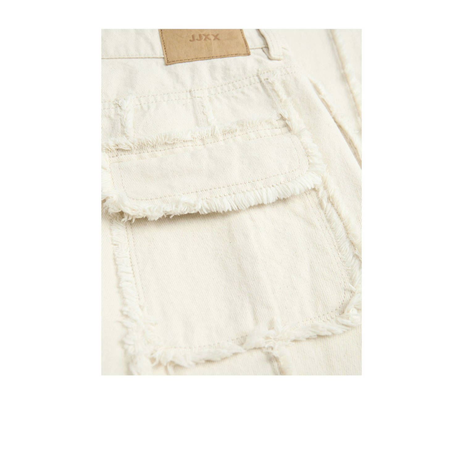 JJXX high waist wide leg jeans ecru