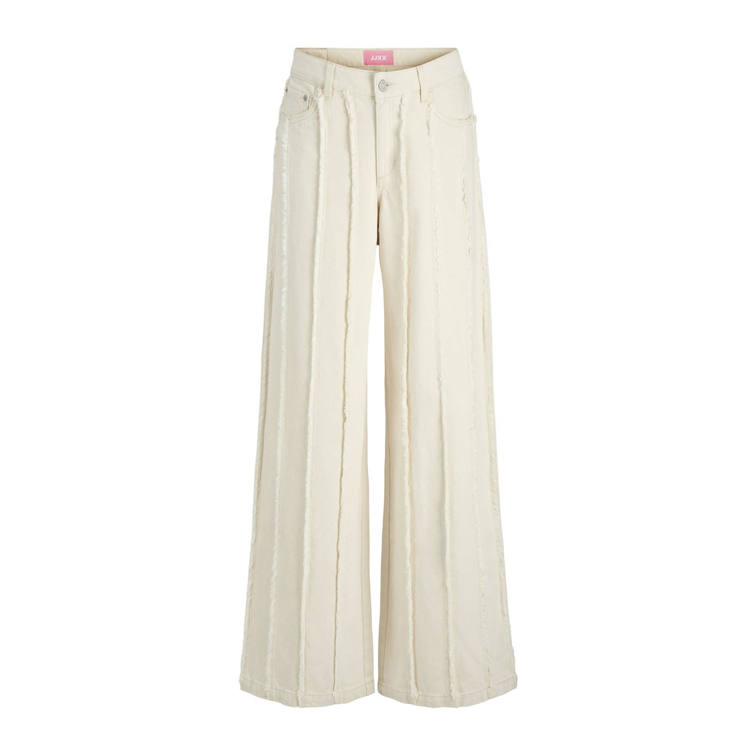 JJXX high waist wide leg jeans ecru