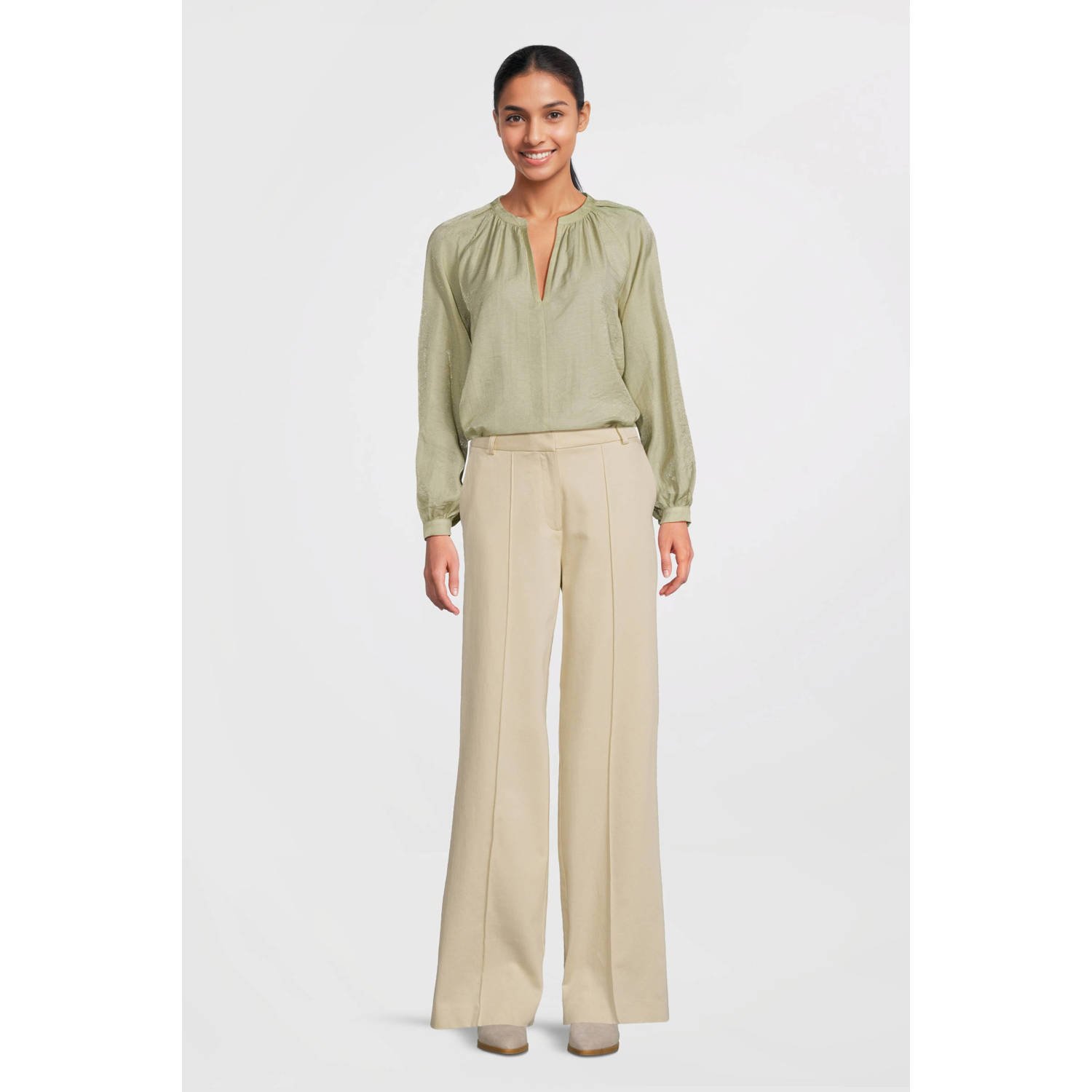 AAIKO Dames Blouses Alanza Shine Vis 511 Groen
