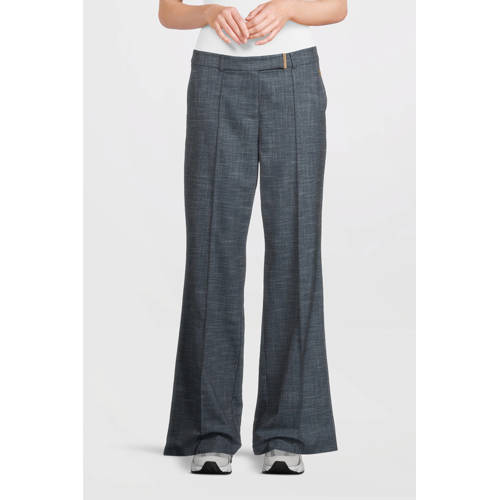 Aaiko flared high waist pantalon donkerblauw afbeelding