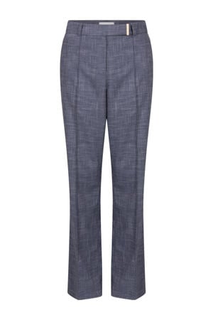 flared high waist pantalon donkerblauw