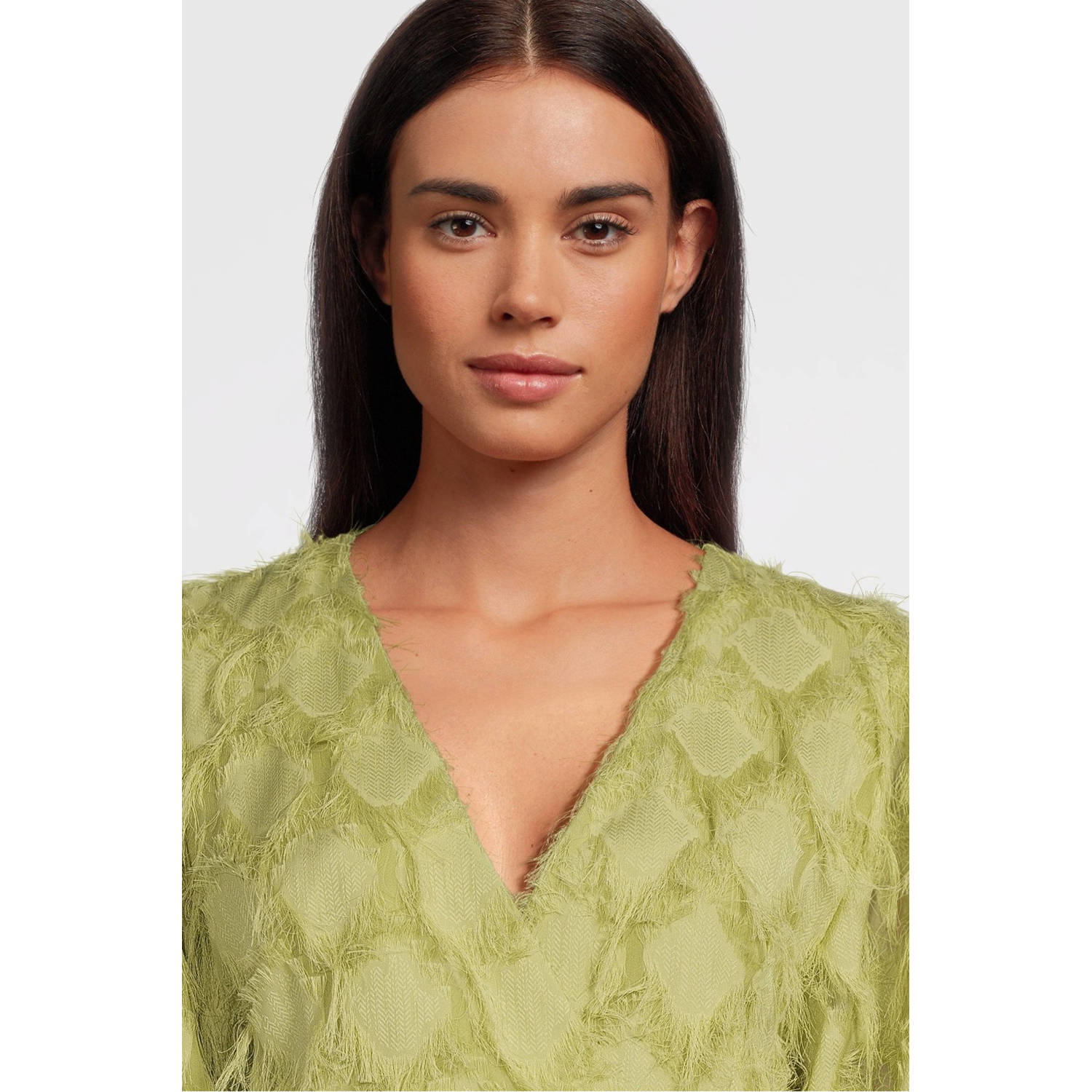 Aaiko zomerjurk limegroen