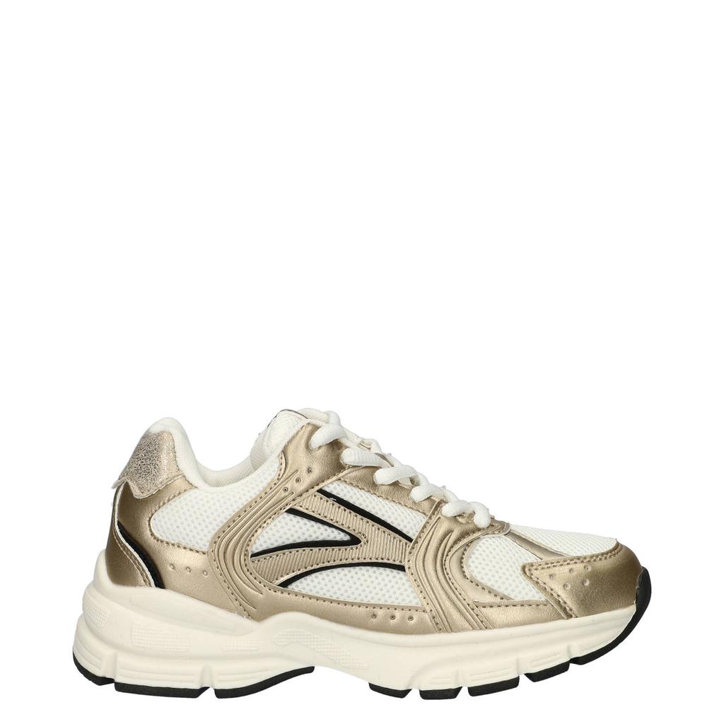 Gouden meisjes Nelson Kids chunky sneakers van imitatieleer en textiel met veters